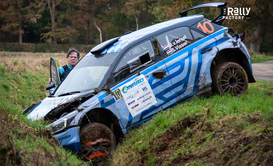 Martin van Iersel liet zich verrassen op de gladde proef van Stepelo - Twente Rally 2021