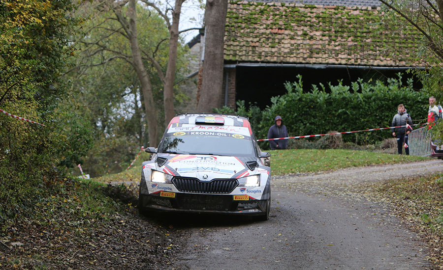 Adrian Fernemont Rally du Condroz Huy 2021 BRC leider Skoda Fabia Rally2 Evo