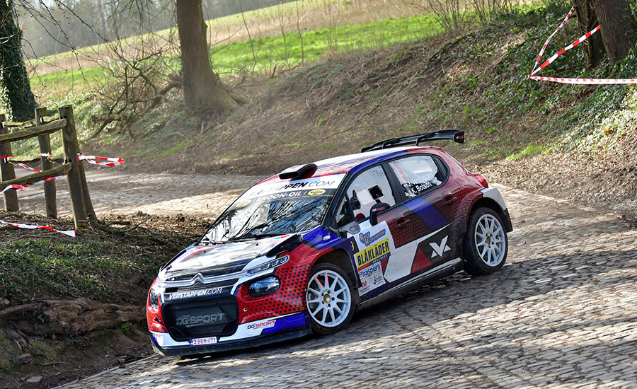 Jos Verstappen aan de start in Monteberg Rally