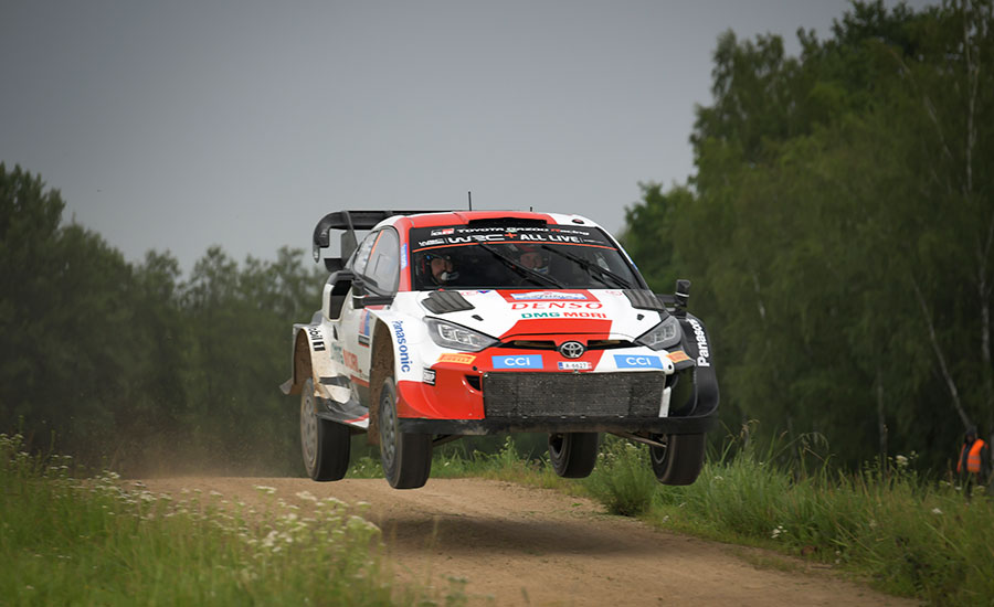 WRC Rally Estland Lappi snelste in shakedown Katsuta crasht
