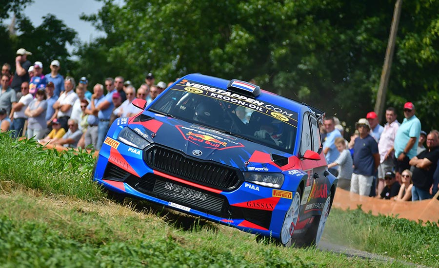 Jos Verstappen & Mark van Eldik aan de start in Hellendoorn Rally 2023