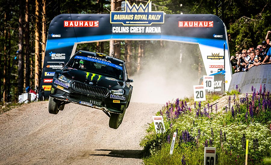 Solberg wint ERC Rally Zweden, ERC-leider Franceschi crasht in PS