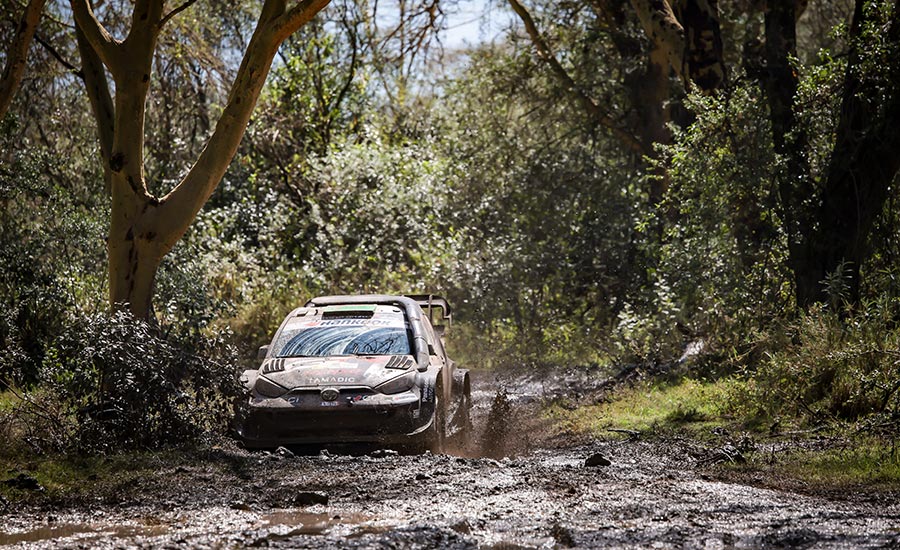 WRC Safari: Regen veroorzaakt chaos, Neuville naar P3, Evans leider