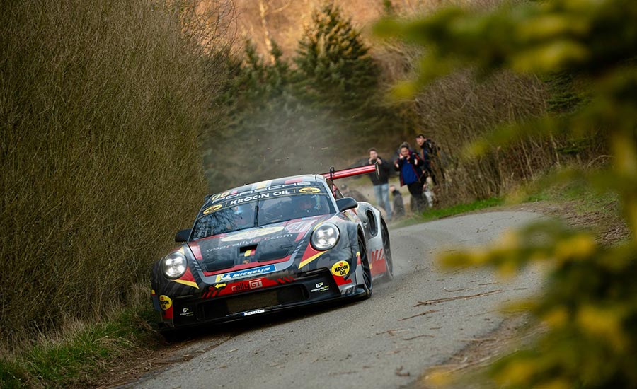13 Rally2's en 9 Porsche 911 GT3's aan de start in BRC Rallye de Wallonie