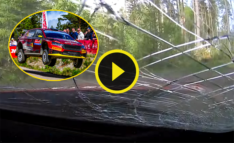 VIDEO Verstappen rolt in ERC Rally Zweden (Crew OK) Royal Rally of Scandinavia Crash
