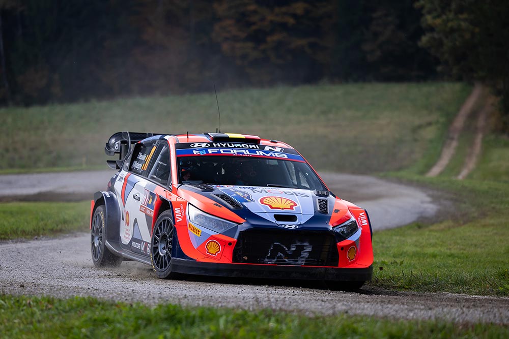 Thierry Neuville aan de start Hyundai i20 N Rally1 East Belgian Rally 2025