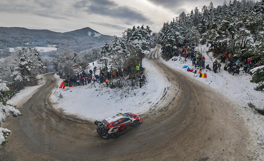 Solberg komt goed weg maar blijft leider na besneeuwde Dag 3 WRC Monte Carlo