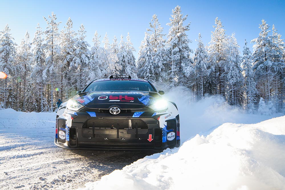 Bernhard ten Brinke Tom Woodburn WRC Rally Sweden 2026 Toyota GR Yaris Rally2 Dag 2