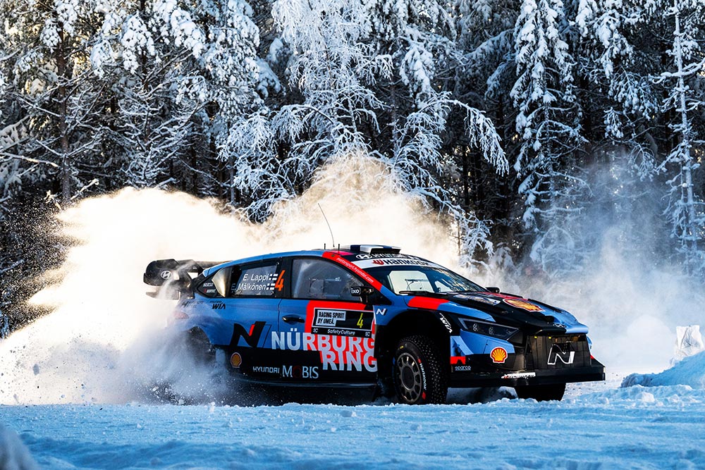 Esapekka Lappi Enni Mälkönen WRC Rally Sweden 2026 Hyundai i20 N Rally1 Day 3