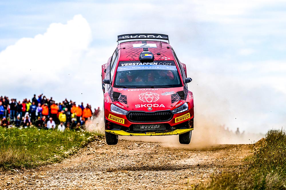 Jos Verstappen Big Jump Rally Hungary Skoda Fabia RS Rally2 Gravel