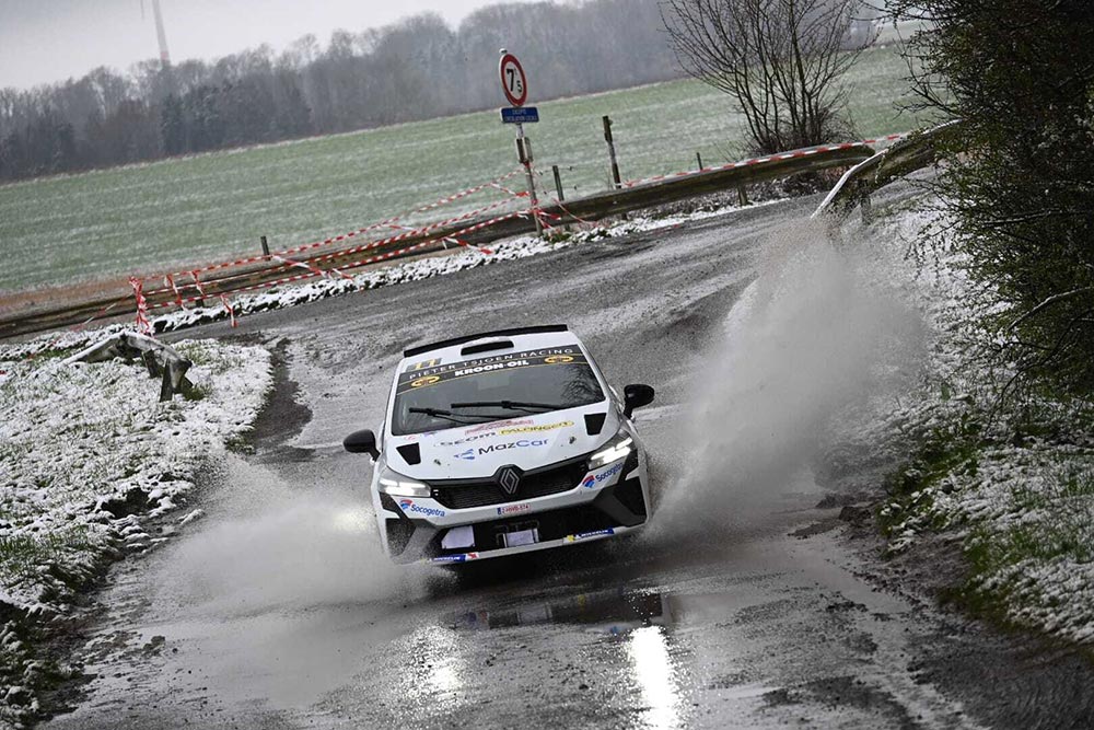 Thibaud Mazuin wint Divisie 2 D2 klassement Rallye des Ardennes 2026 Renault Clio Rally3