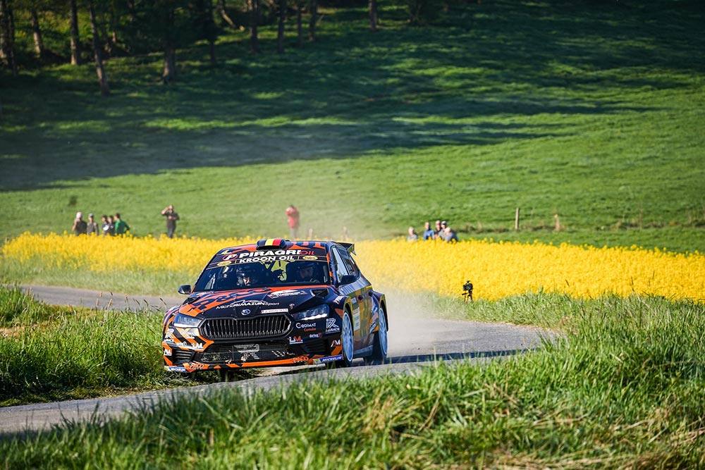 Maxime Potty BRC Rallye de Wallonie 2026 Skoda Fabia RS Rally2 Nieuwe Leider BRC