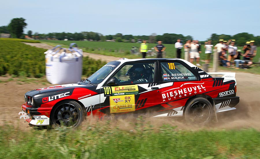 ELE Rally: Biesheuvel (BMW M3 E30) domineert bij Historics, Schulz wint ELEctric