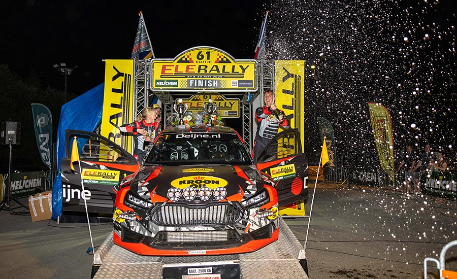 Van Deijne na thuiszege in ELE Rally: 'We hebben gecontroleerd gereden' Lisette Bakker Winnaars Podium