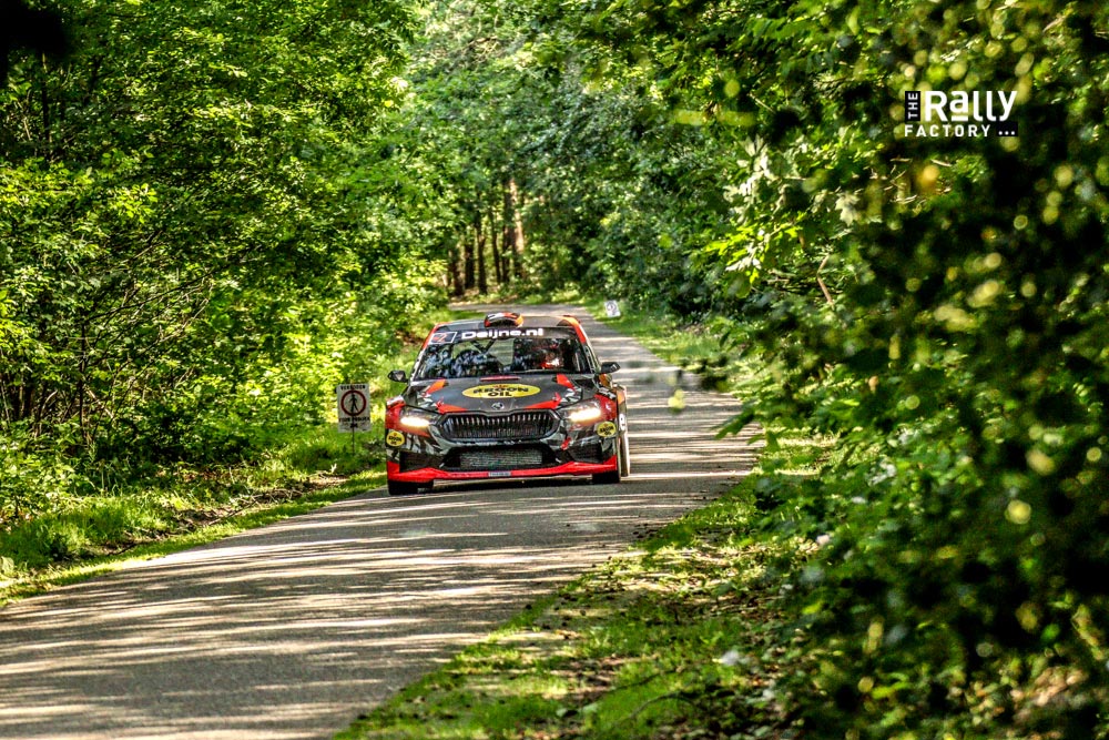 Kevin van Deijne Lisette Bakker P1 Vechtdal Rally 2026 Skoda Fabia RS Rally2