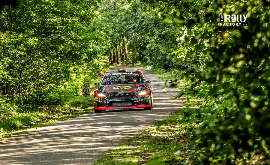 Kevin van Deijne Lisette Bakker zet zegereeks voort in Vechtdal Rally 2026 Skoda Fabia RS Rally2